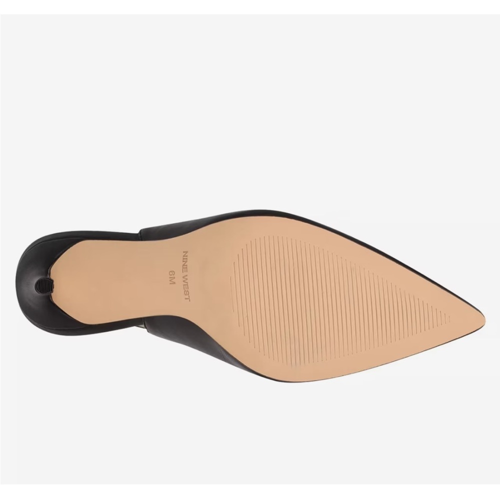 Nine West Black Leather Slingback Heels - Picture 5 of 8